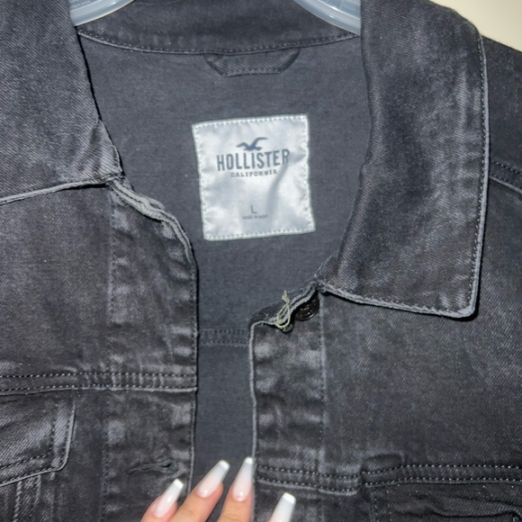 Hollister Black Jean Jacket (Oversized) - Picture 2 of 4